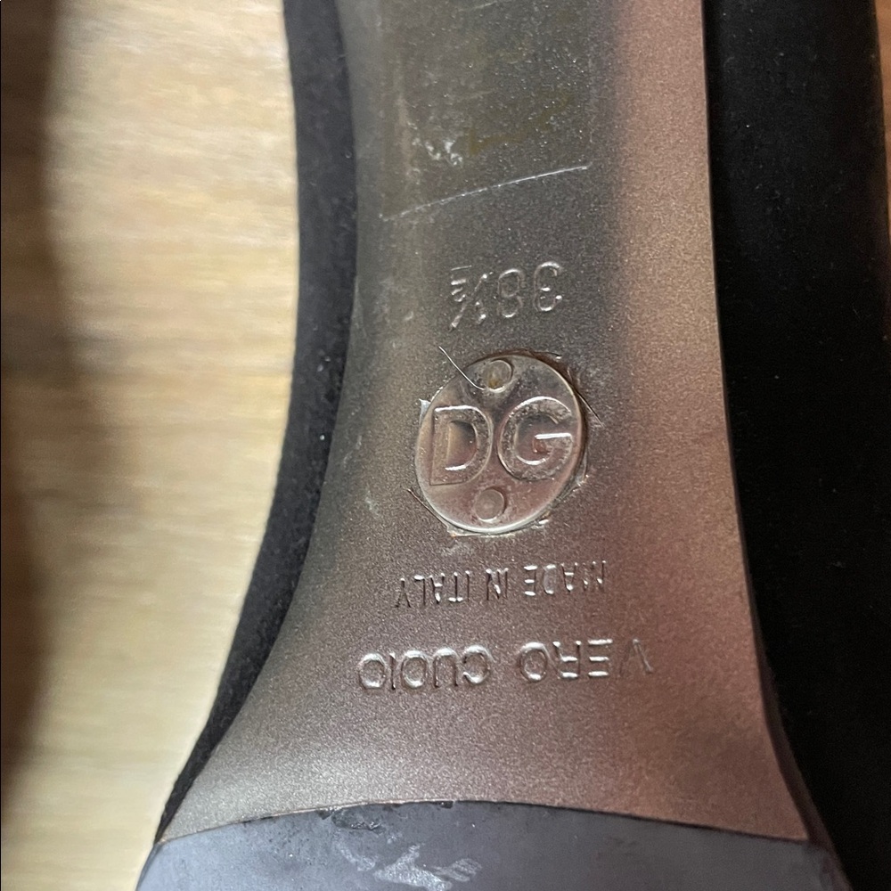 Dolce & Gabbana Black Peep Toe Heels - Picture 6 of 6